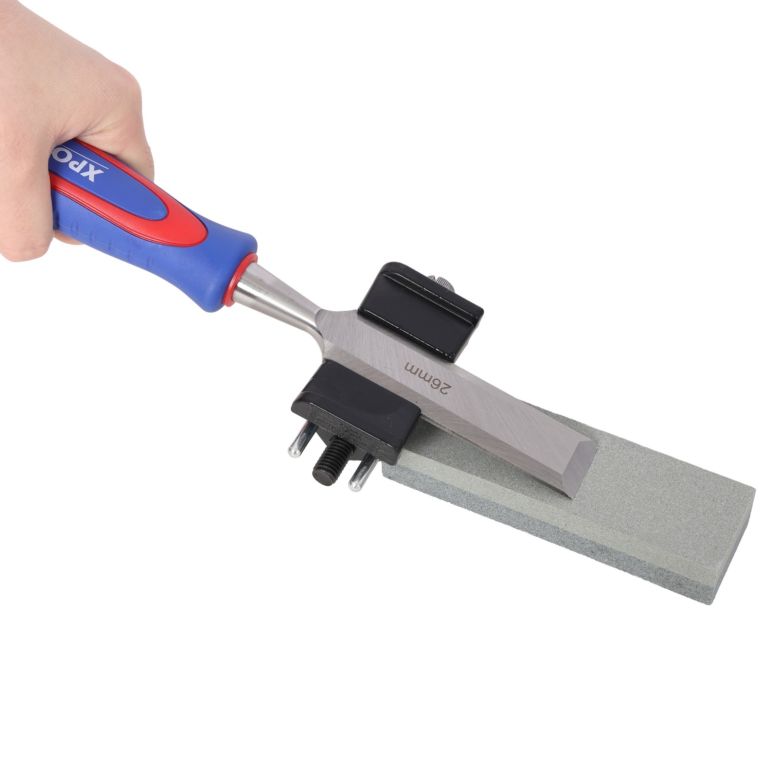 10Pc Wood Chisel Set with Sharpening Stone, Honing Guide, 6 Chisels