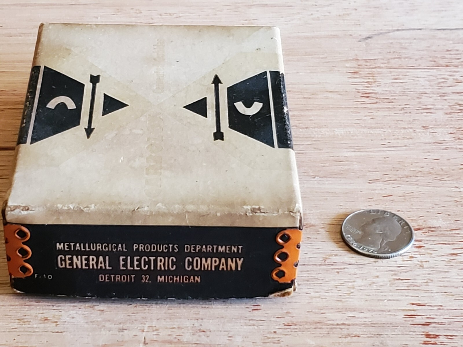 Vintage GE General Electric EMPTY BOX From Standard Carboloy Tools Detroit USA