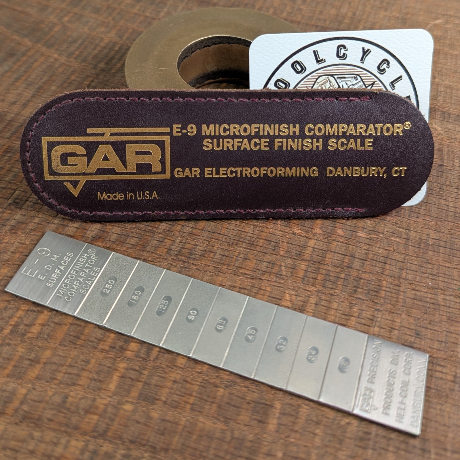 GAR E-9 Microfinish Gage Comparator Scale EDM Surface USA Machinist Tool!530