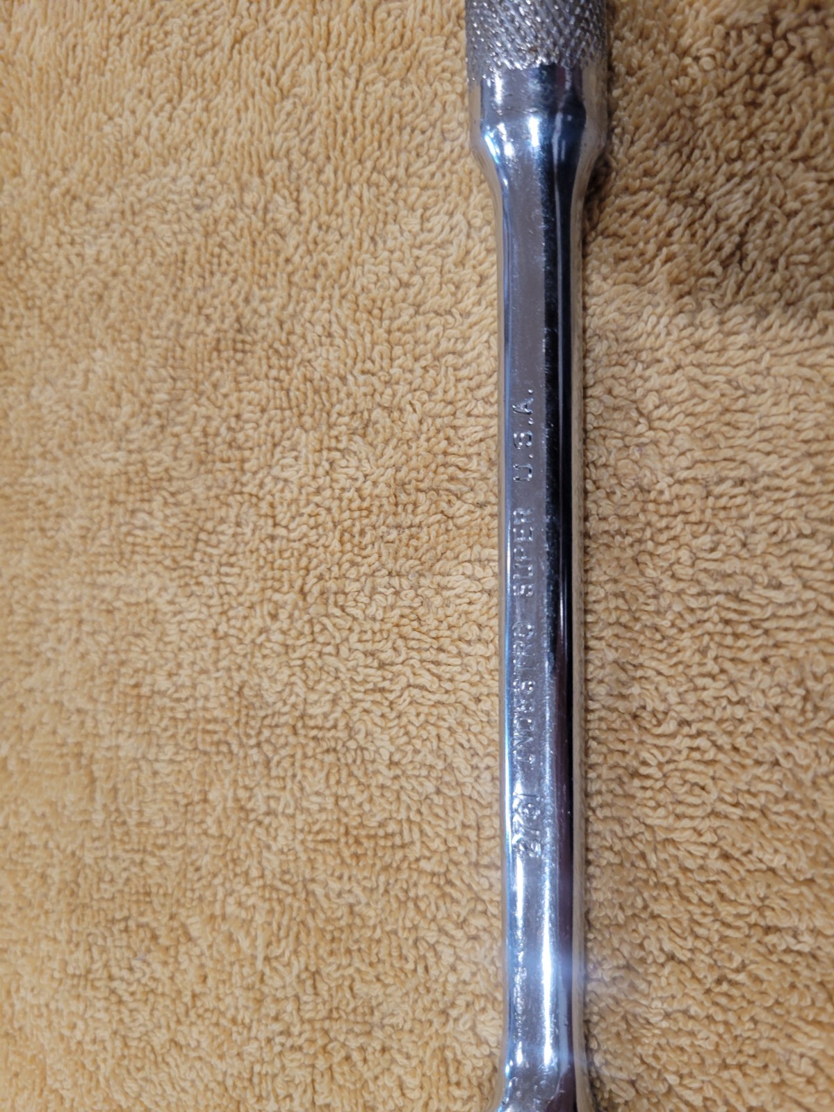 VTG.INDESTRO SUPER 3/8 DRIVE BREAKER BAR #2781 KNURLED HANDLE GREAT CONDITION