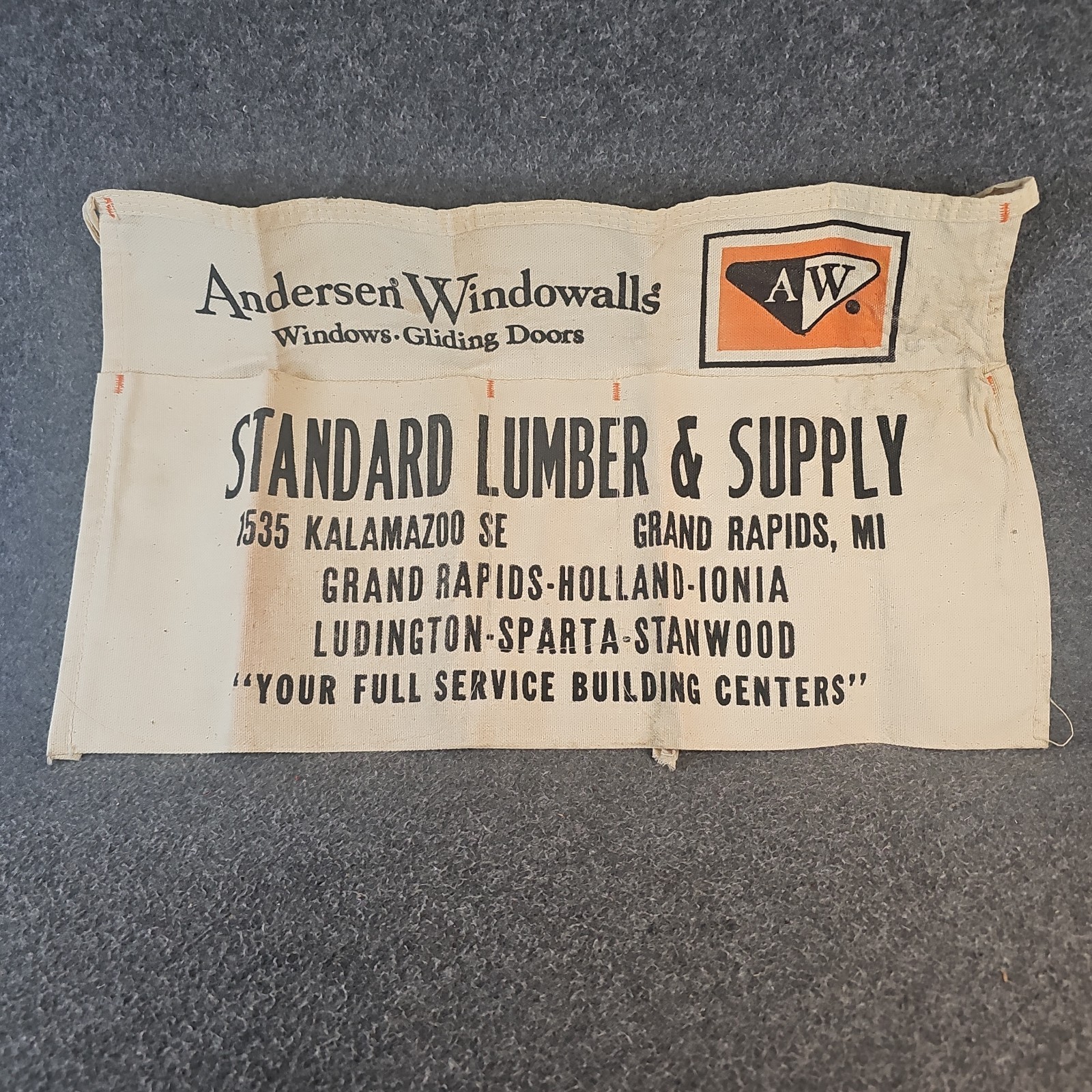 Vintage Andersen Windowalls Nail Apron Standard Lumber Supply Grand Rapids MI
