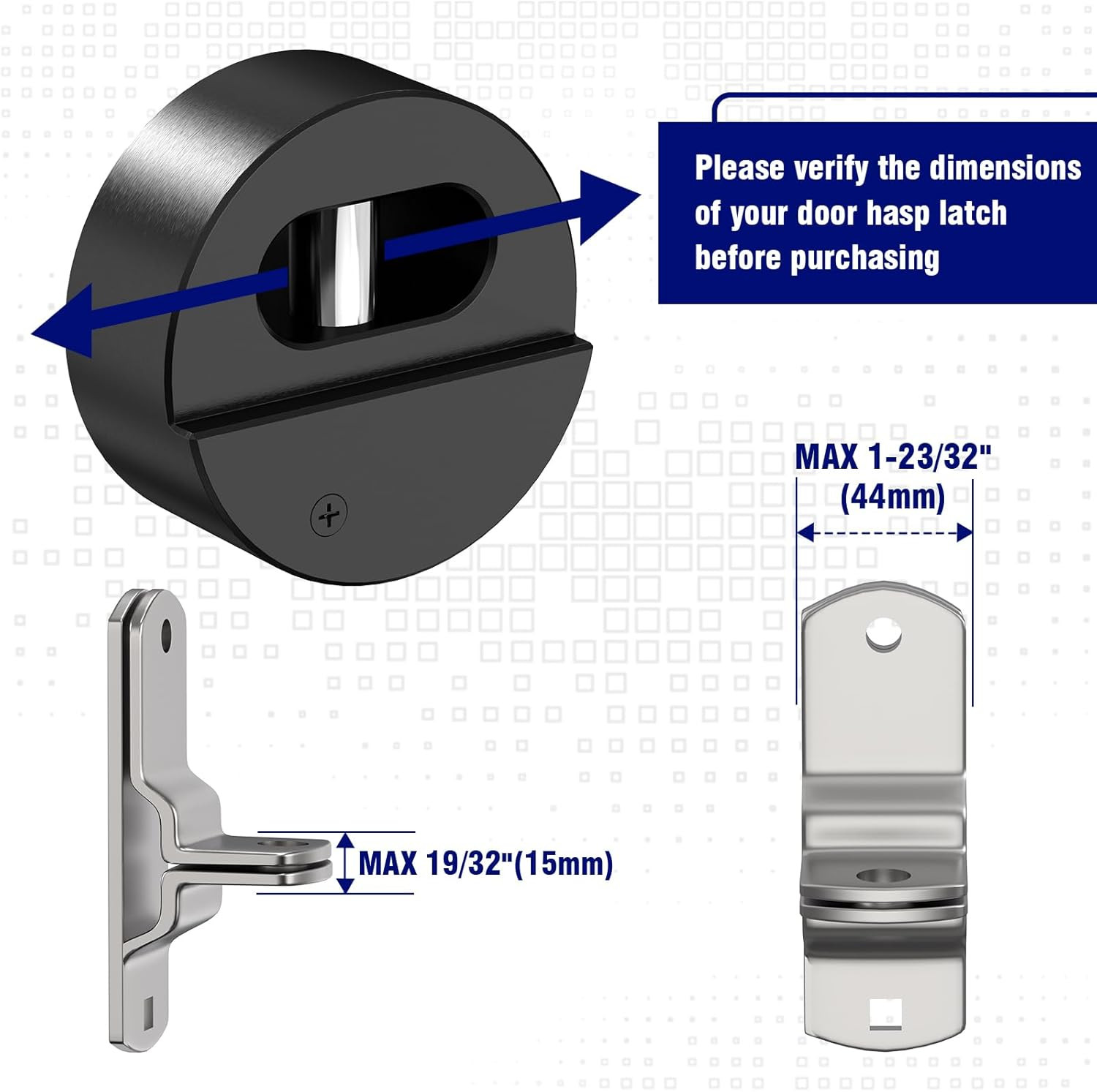 3 Pack Puck Locks for Trailers with Keyed Alike, 2-7/8 Inch Heavy Duty Hidden Sh