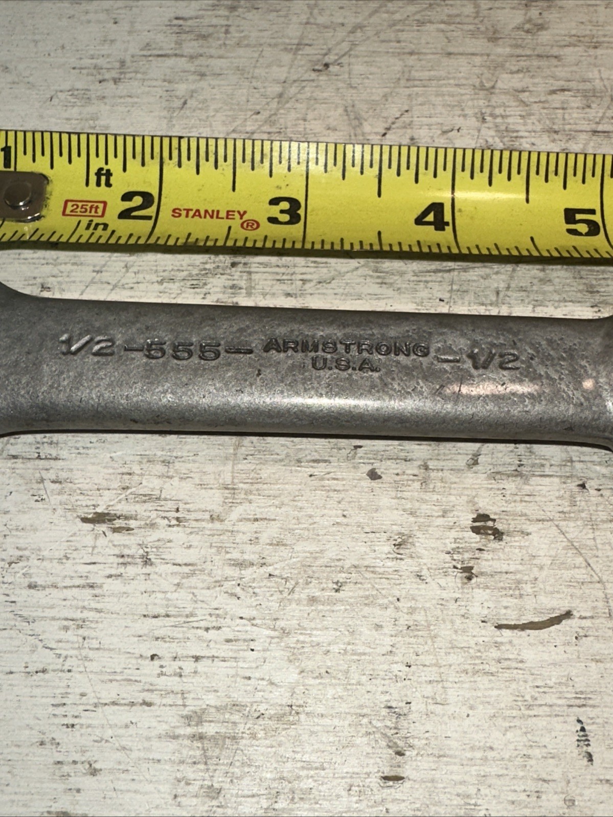 Armstrong No.555 1/2″ Lathe Tool Post Wrench 8-Point Star Box End and Open End