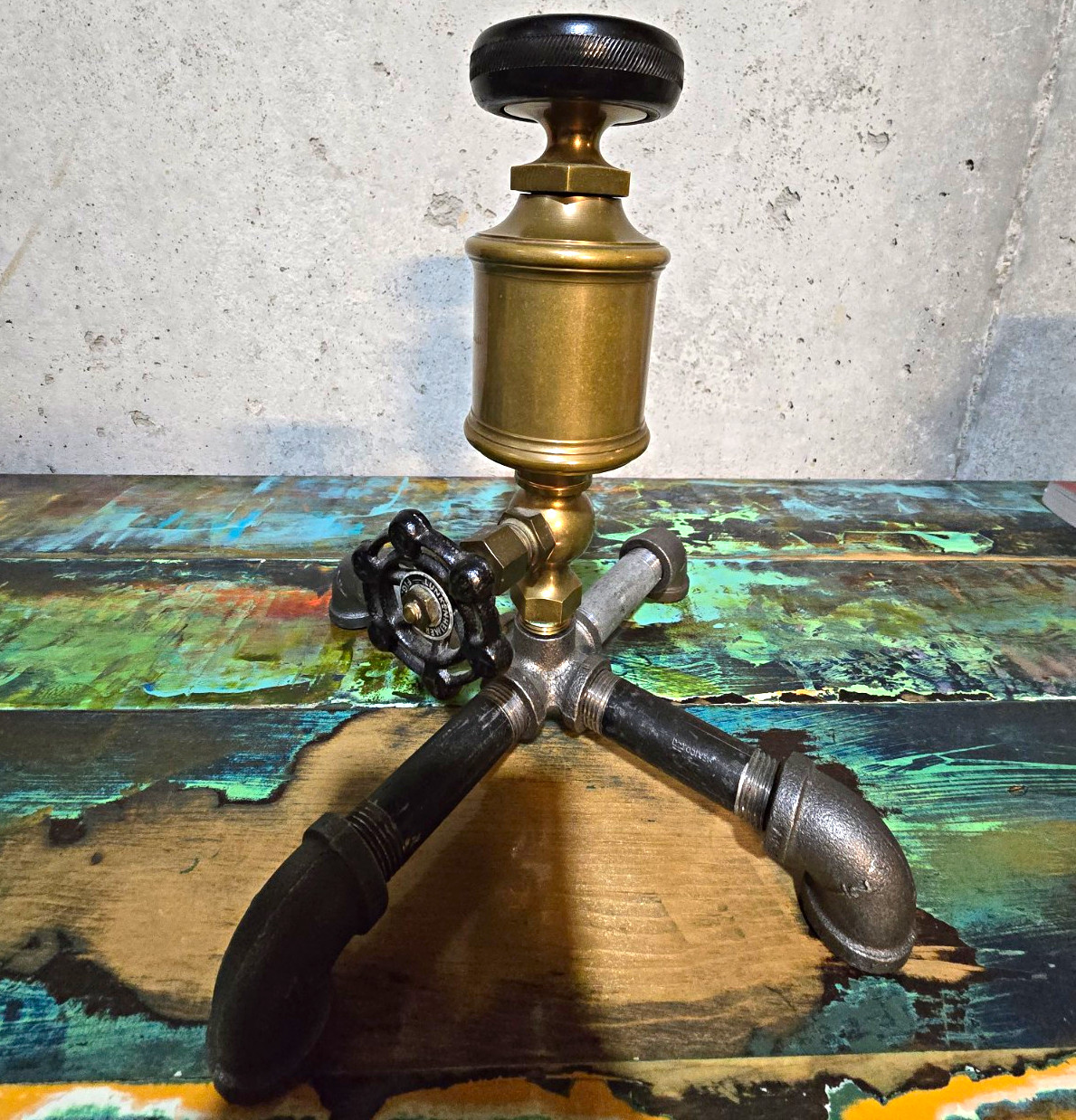 Antique/Vintage ~ The Lunkenheimer Co. No. 5 Brass Banner Valve/Oiler *Clean*