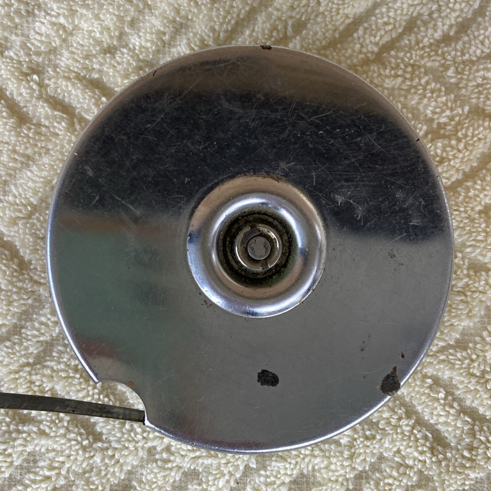 Vintage JUSTUS ROE & SONS 50’ Metal Tape Measure PATCHOGUE N.Y. USA PAT. 9/14/48