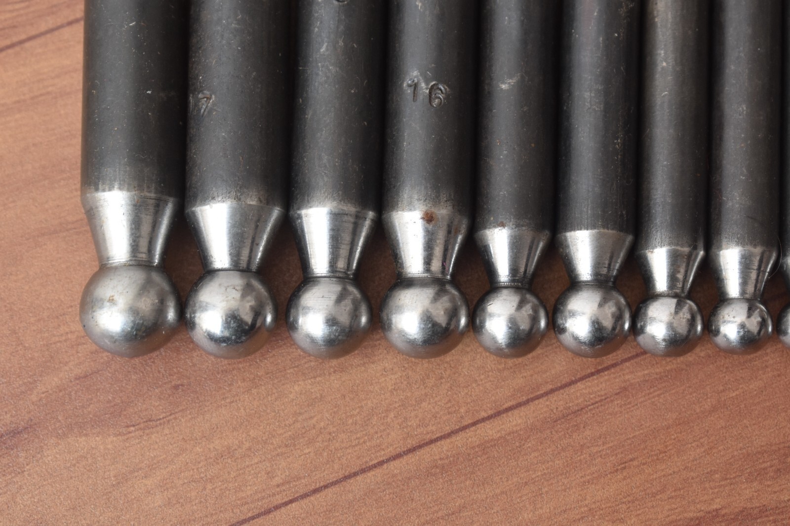 Hand Forged Iron jewelry Die Ball Punch Workers Metal Stamp Hand Made Tool 18 Pc
