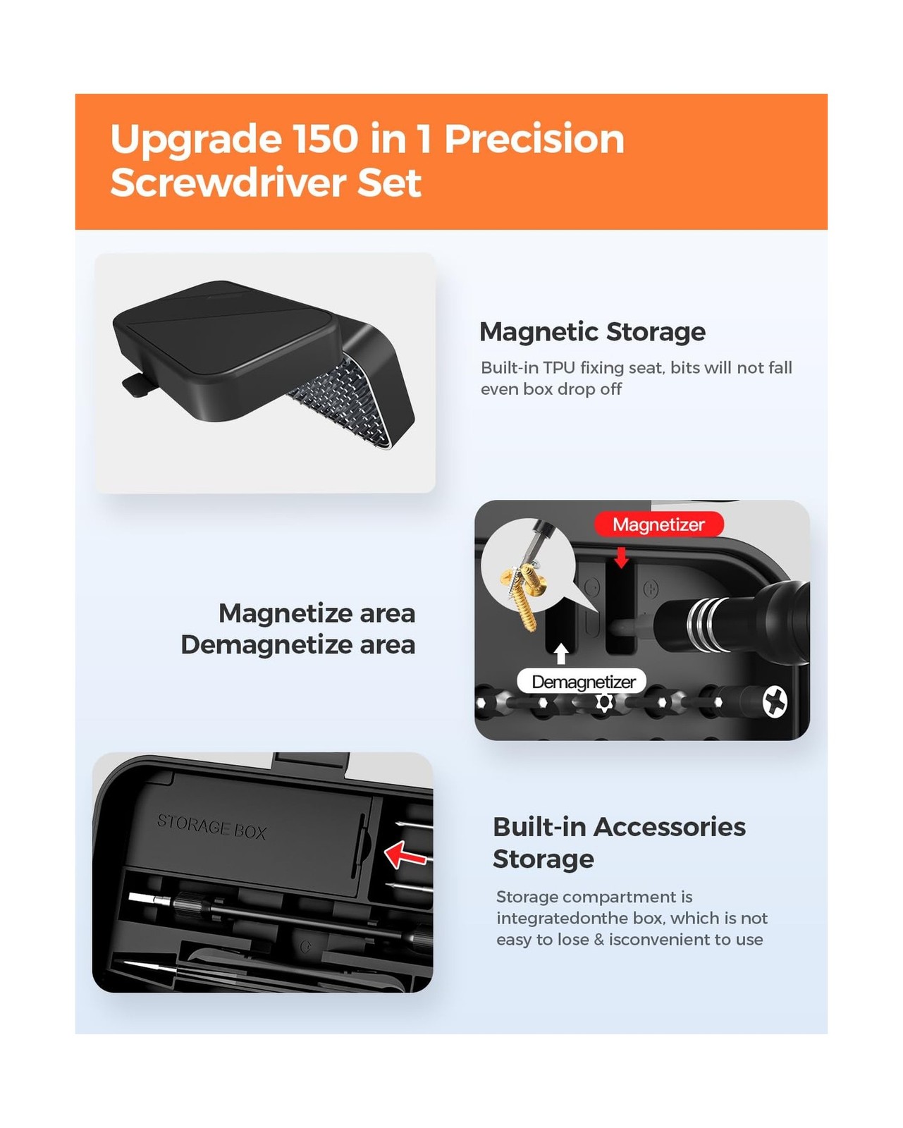 Precision Screwdriver Set, SOONAN 150 in 1 Electronics Tool Kit… FAST USA SHIP