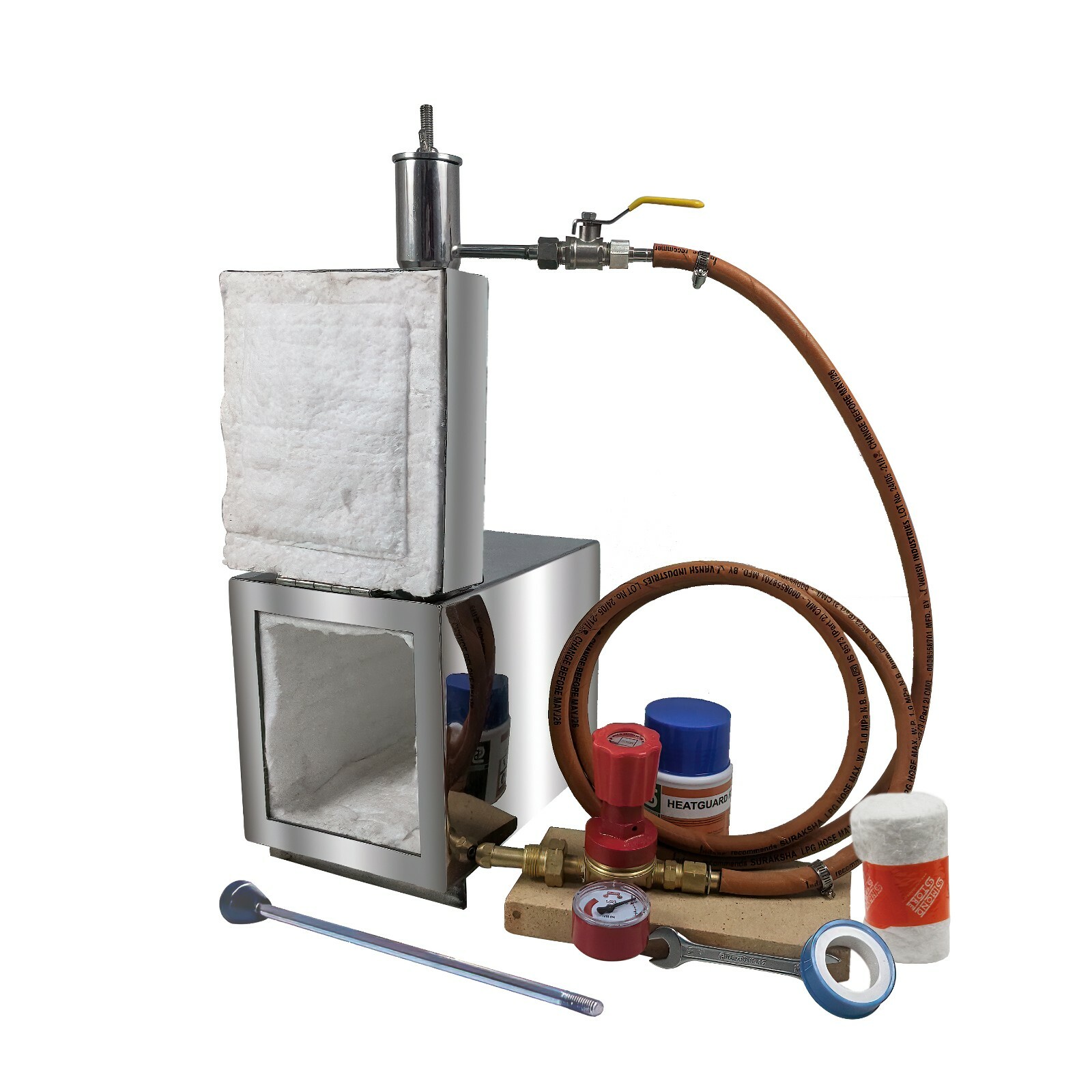 Single Burner One Back Door 2 x Insulated Gas Propane Forge Knifemaking Farriers