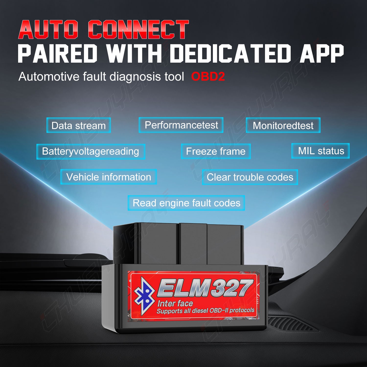 Diesel Special OBD2 Bluetooth Diagnostic Adapter Double Communication Range