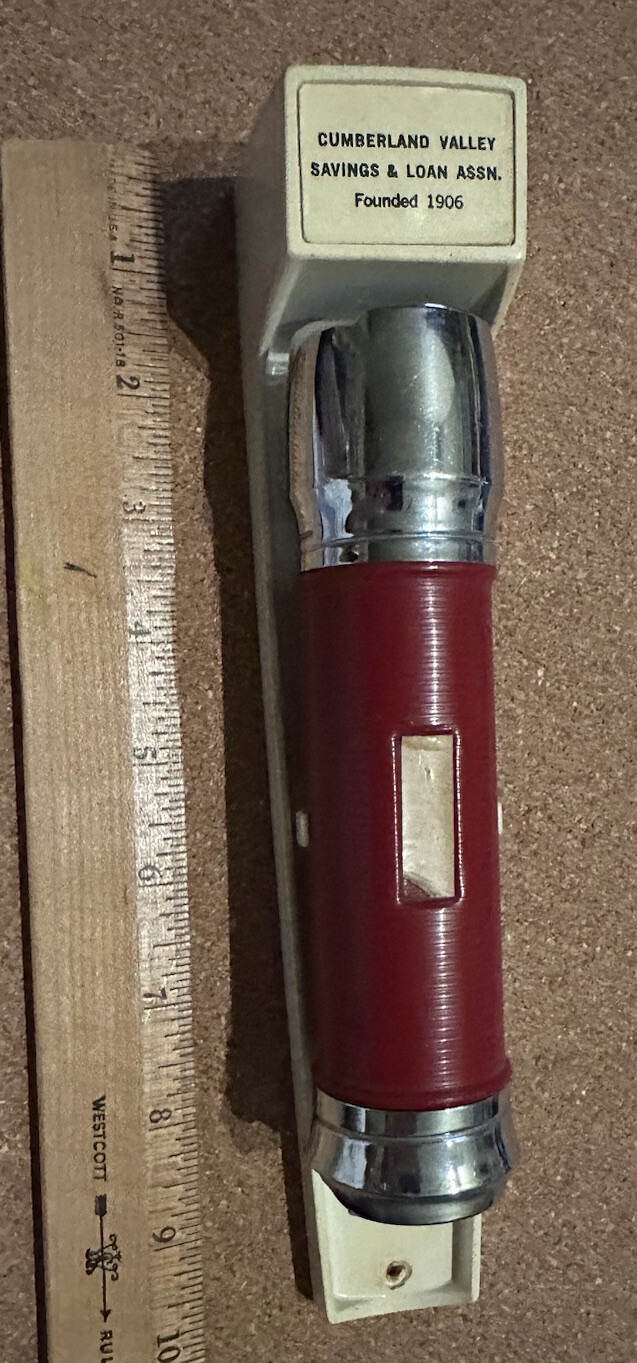 Vtg Japan Sunrise Red Emergency Light Flashlight NOS 2 D Batteries Wall Mount