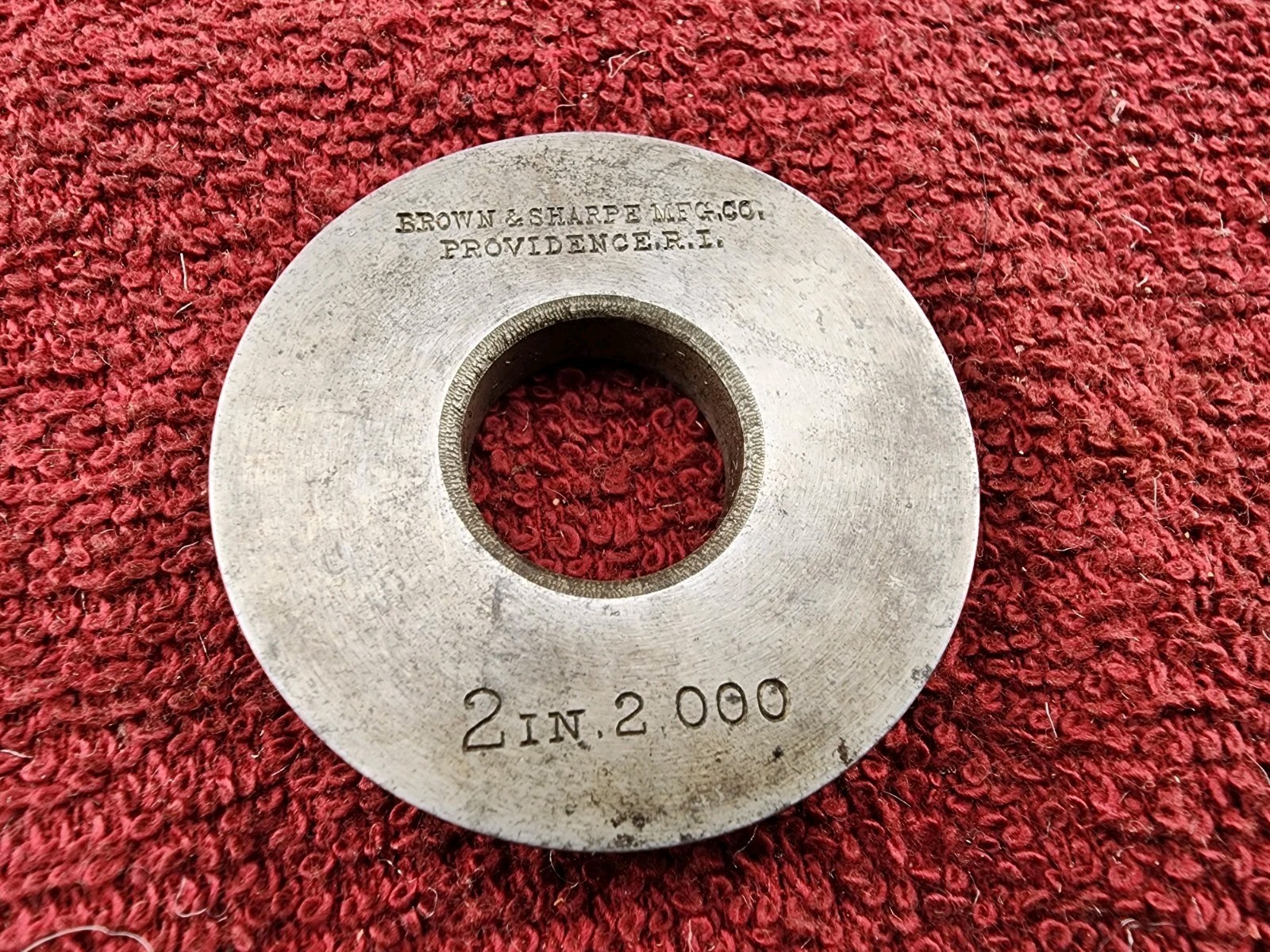 Vintage Brown & Sharpe 2″ Round Micrometer Standard