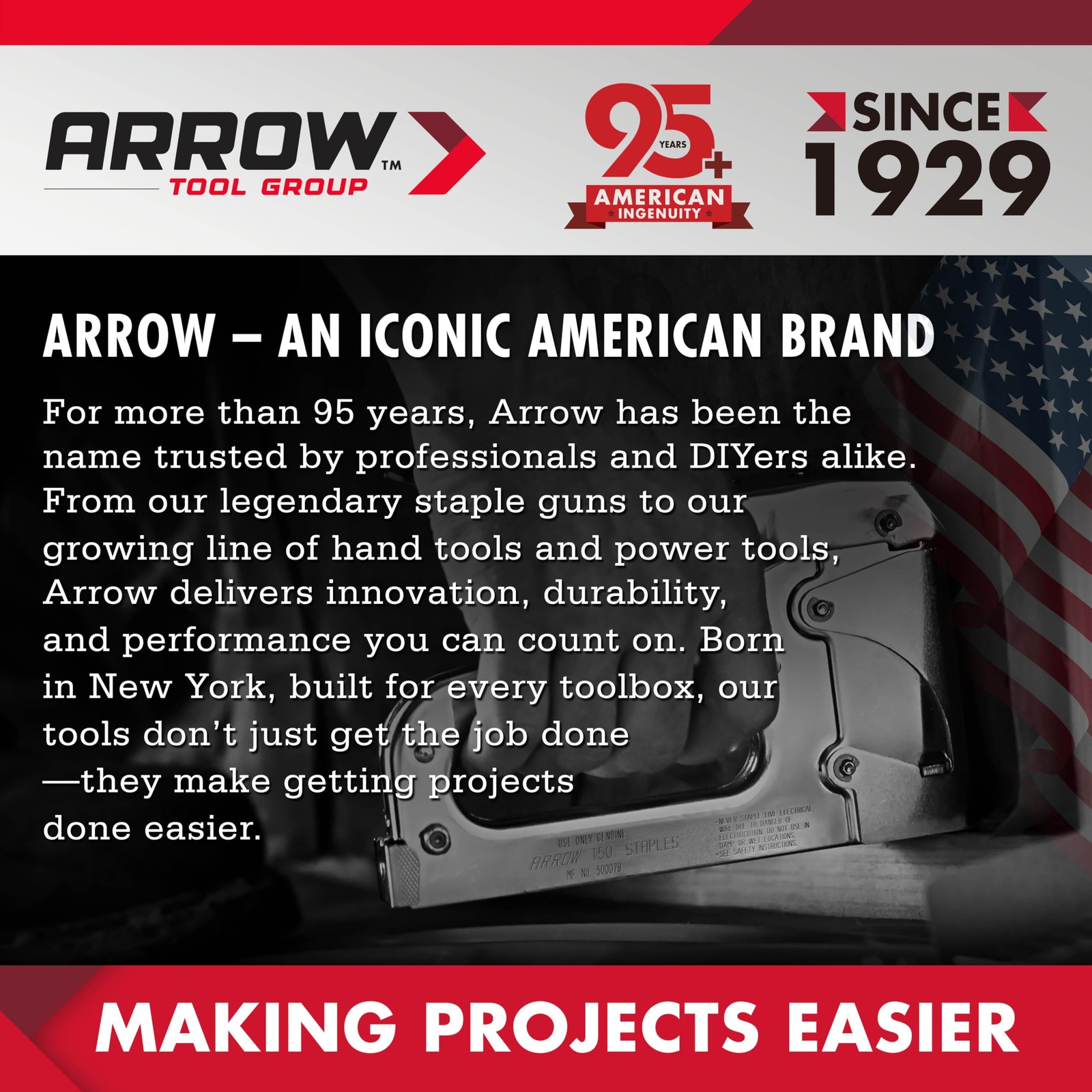 Arrow 7-Inch Aluminum Alloy Carpenter Square and 12-Inch Zinc Black