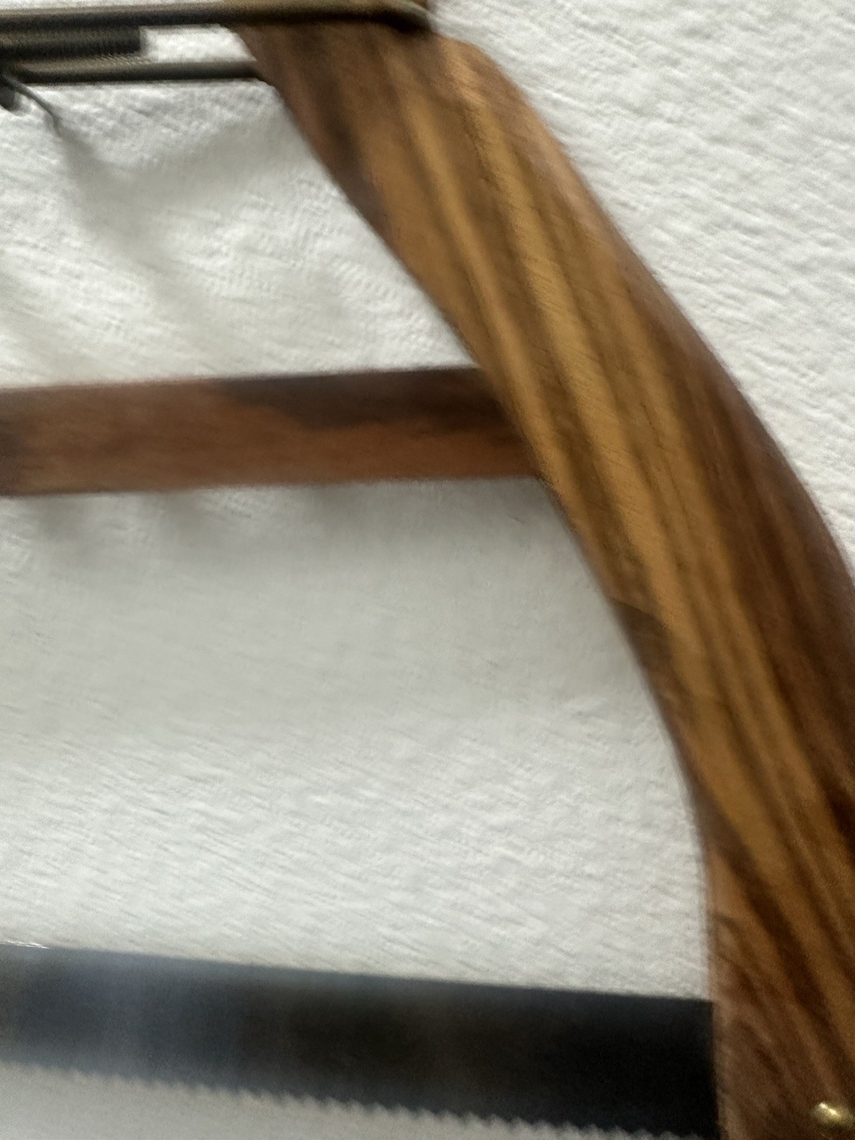 Vintage Craftsman SN 01353 Classic Zebra Wood Bow Saw Carpentry Tools