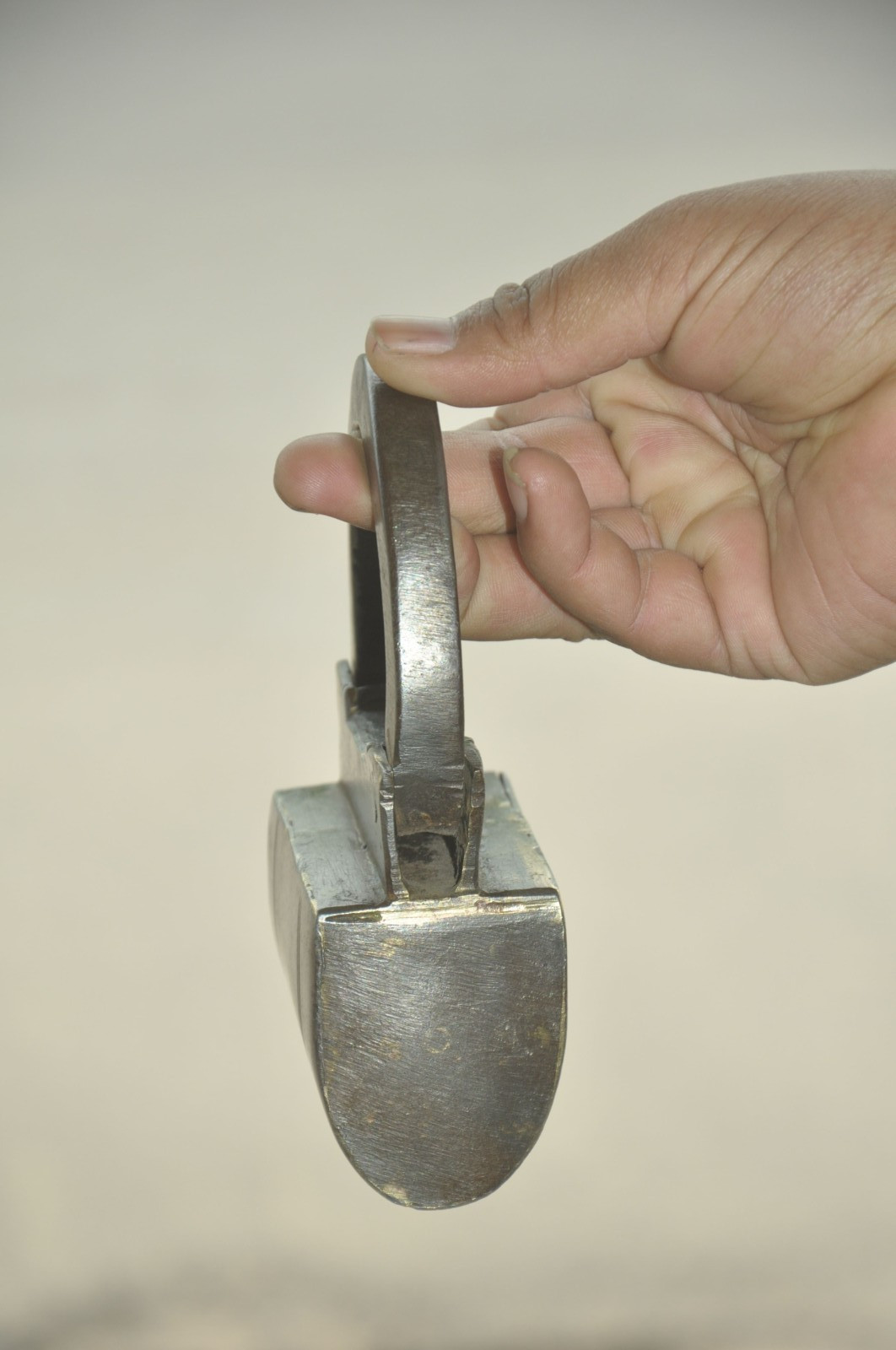 Vintage Brass Solid Heavy Handcrafted Screw System Padlock , Rich Patina