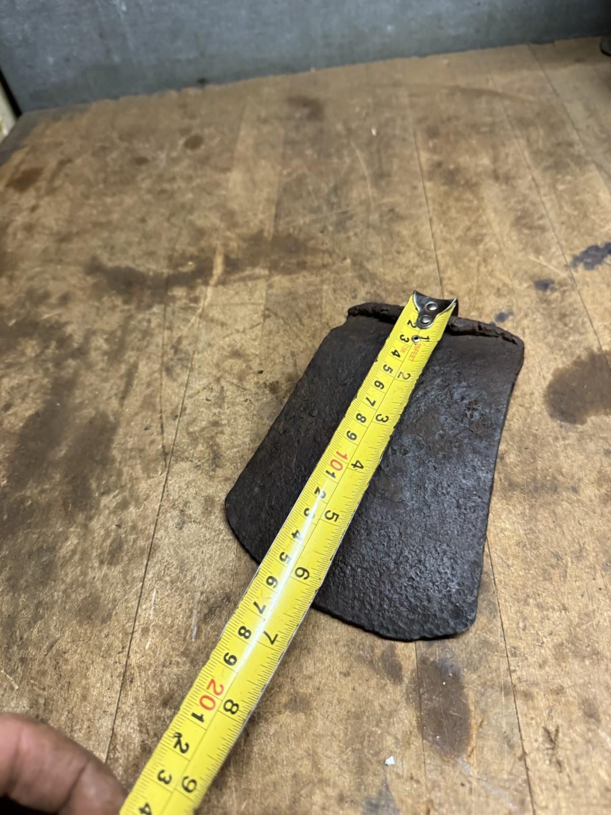 Antique Old Rare 3-1/2 Lb Axe Head Wide Connie Pancake Tool Unknown Maine USA