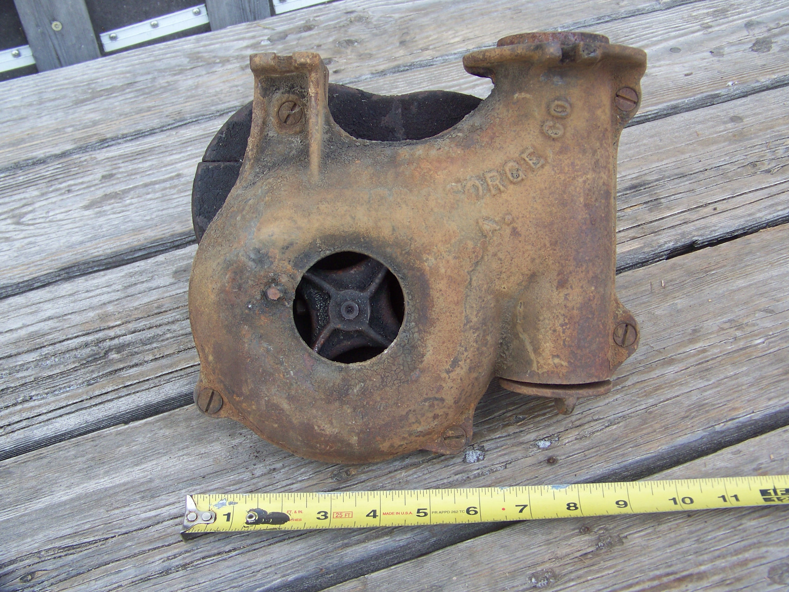 Blacksmith Champion Blower and Forge Co Blower & Fan assembly Part coal pan old