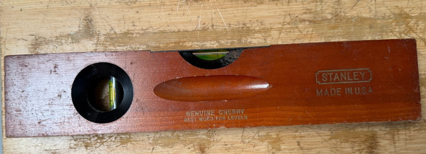 Vtg Stanley SW No. 104 Sweetheart Wood Level 12″ Length USA Genuine Cherry Wood