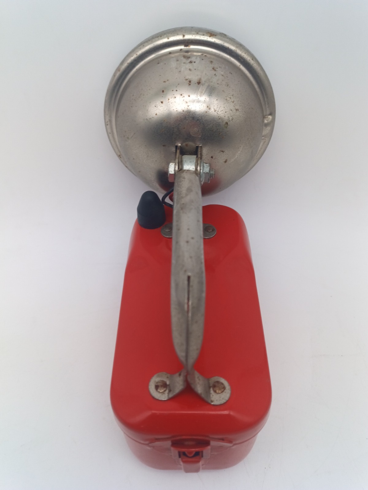 Vtg Teledyne Big Beam Model 166 Hand Lantern Steel Chrome Flashlight 6V WORKS