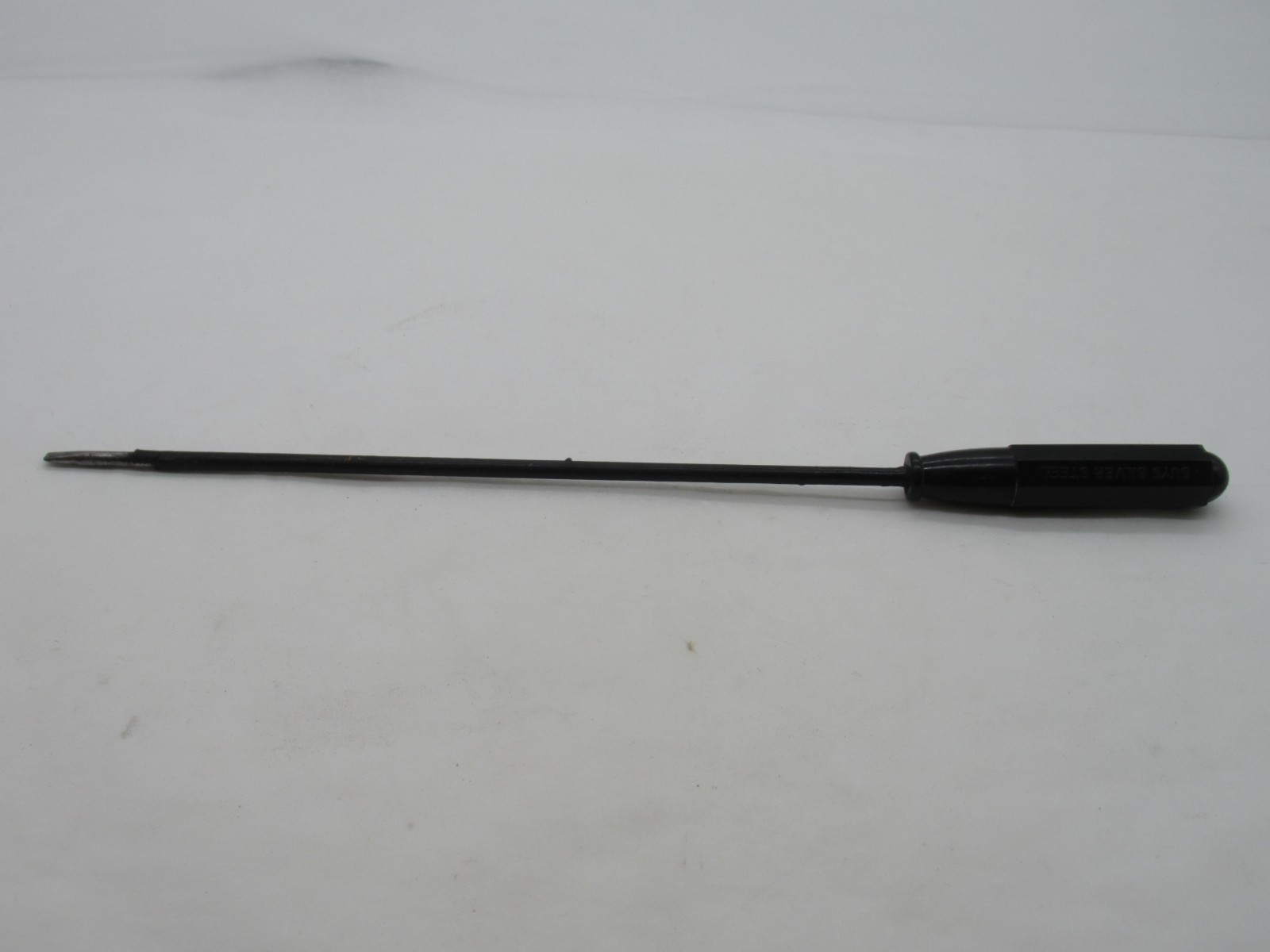 Stunning Vintage 14″ Guys Silver Steel Long Reach Electricians Screwdriver 3/16″