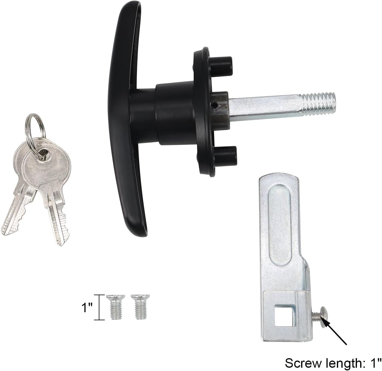 Durable Zinc Locking T-Handle Kit with Matching Keys for Truck Caps and Trailers