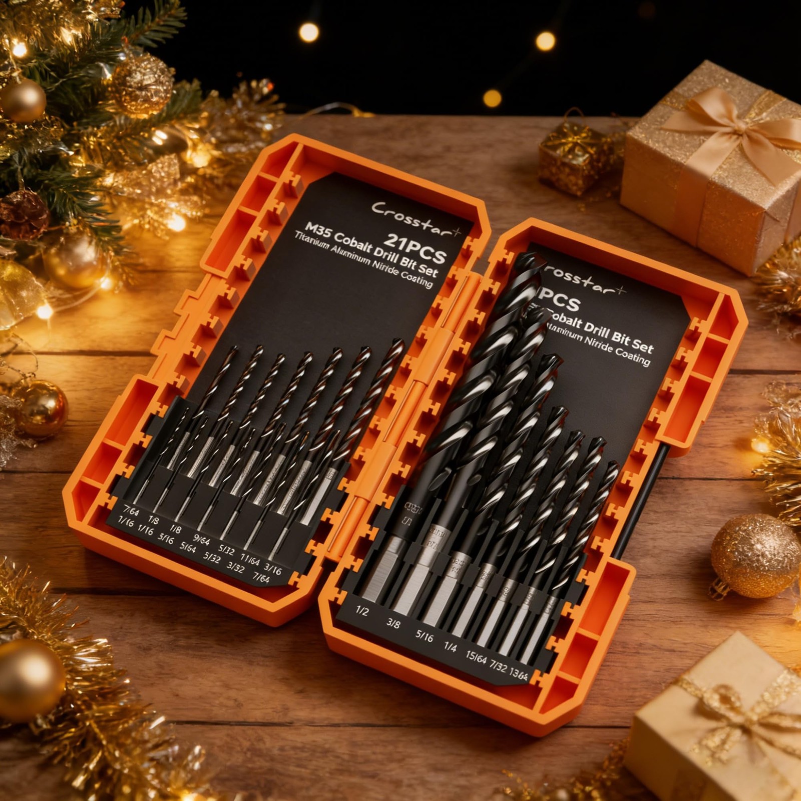 Crosstar M35 Cobalt Drill Bit Set for Hardened Metal & Stainless Steel – 21pc…