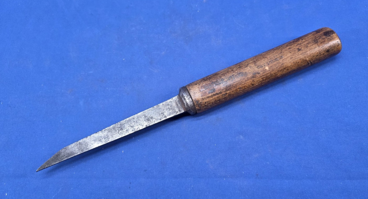 NARROW Early “R. SORBY’ – 1/8” Pig Sticker or Mortise Chisel