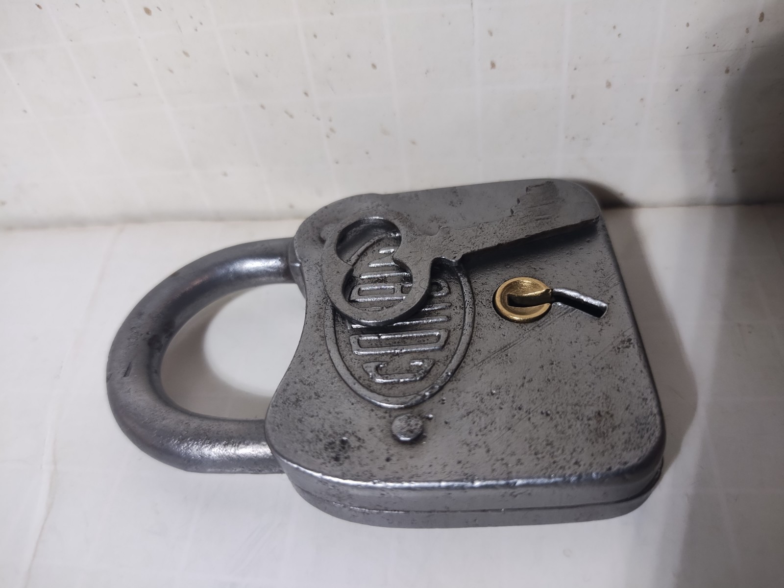 Antique Corbin Cabinet Lock Co Padlock w Key 1920-1950