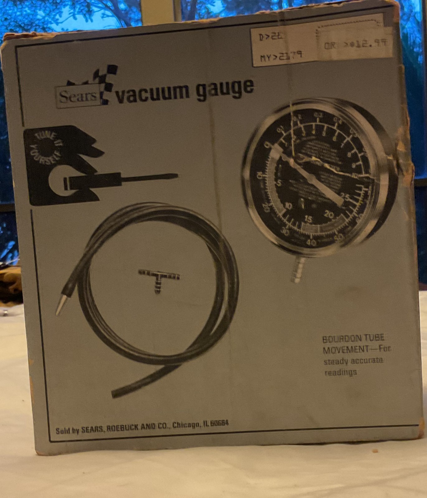 Vintage Sears Vacuum Gauge Model No. 161.217900 in Original Box