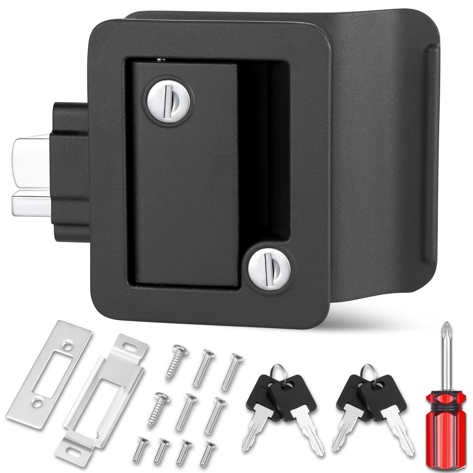 RV Entry Door Lock, 100% Metal Camper Lock, Travel Trailer Door Latch, RV Loc…