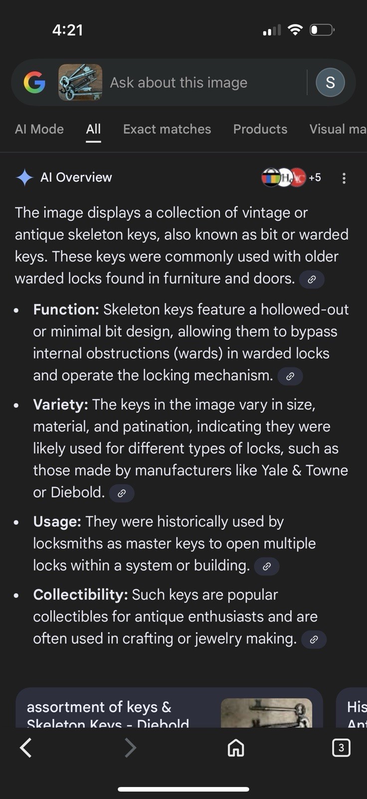 Authentic Antique Skeleton And Other Keys Lot of 9 Vintage Keys Collectible