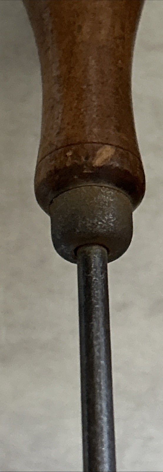 Vtg Watchmaker/Sewing Split Tip/Side Notched 7″ Screwdriver W/ Wood Handle Rare