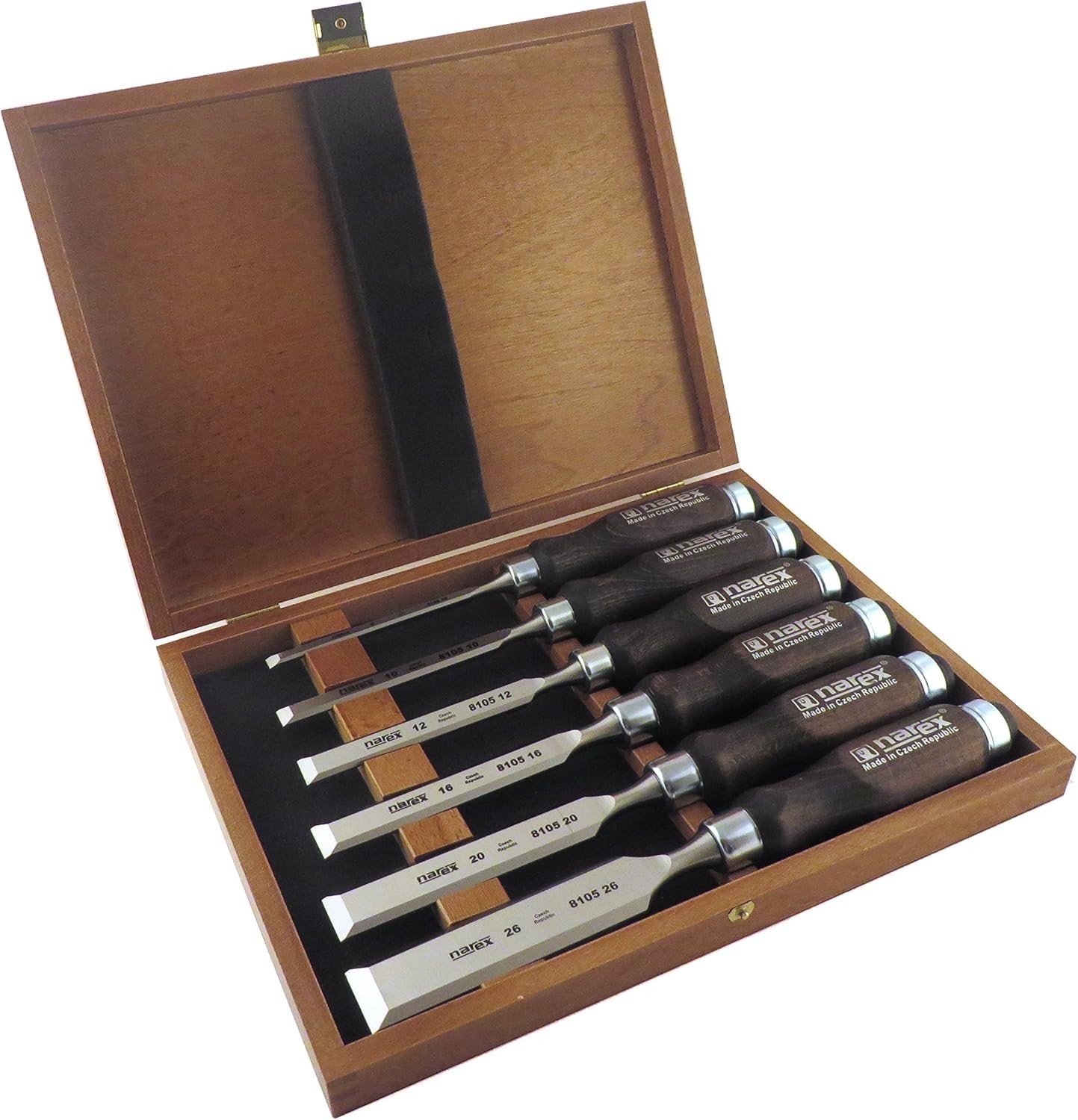 Expert 6mm-26mm Wood Chisels Set, Chrome-Manganese, Bevel Edge, Presentation Box