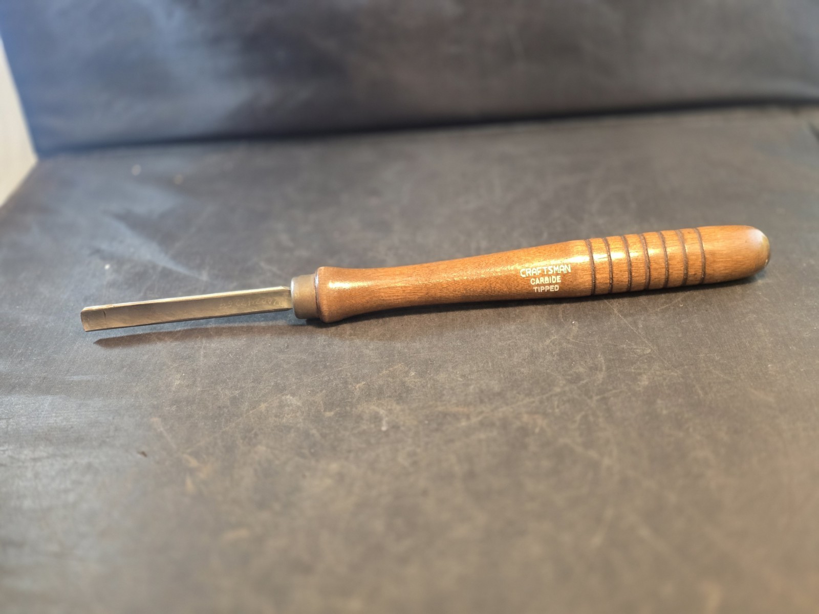 Vintage Craftsman “D” 1/2″ wood turning gouge lathe tool chisel 14.5″