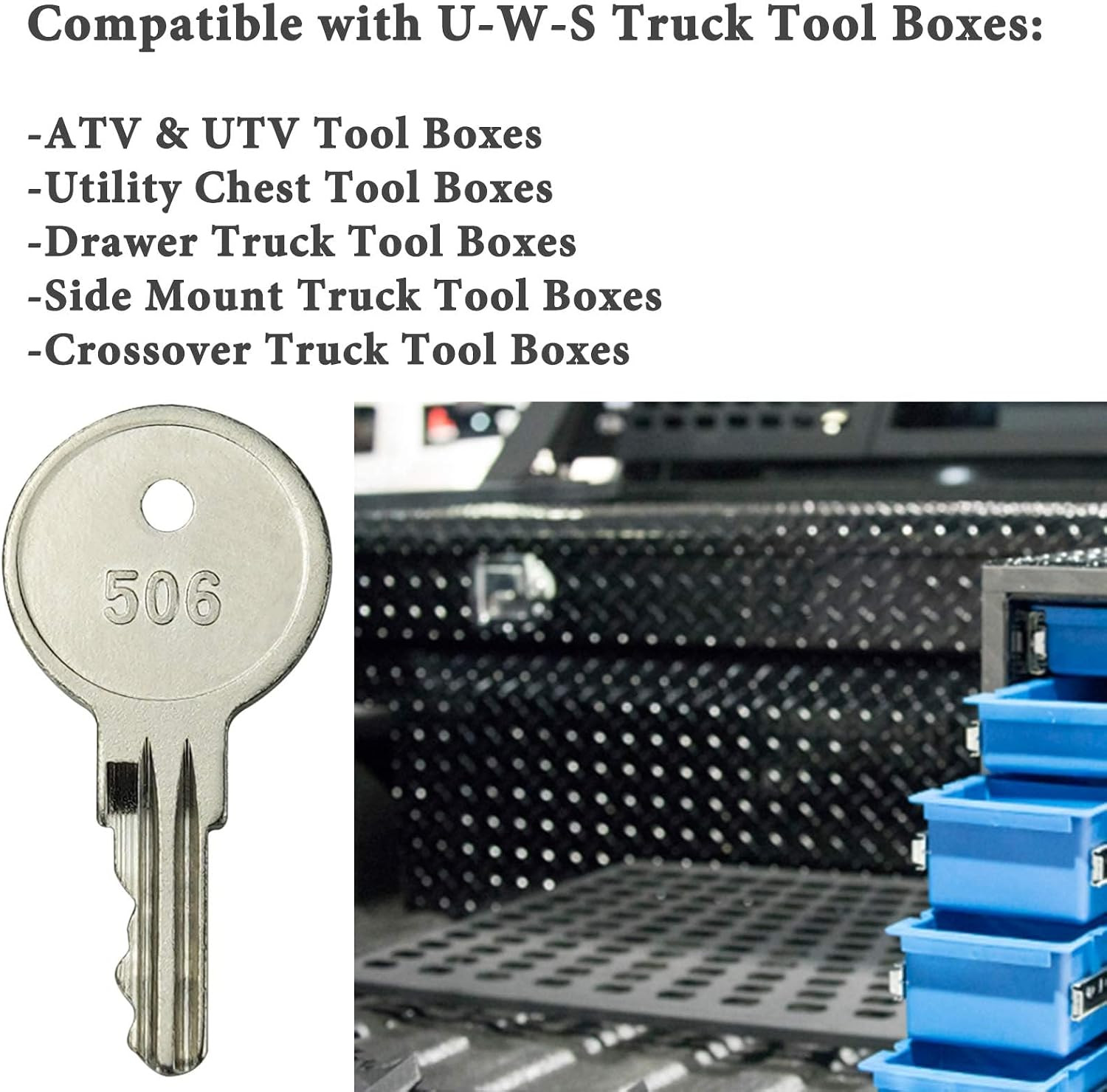 4-Pack CH506 Replacement Keys for Truck Tool Box RV Compartment Lock Keys Silver