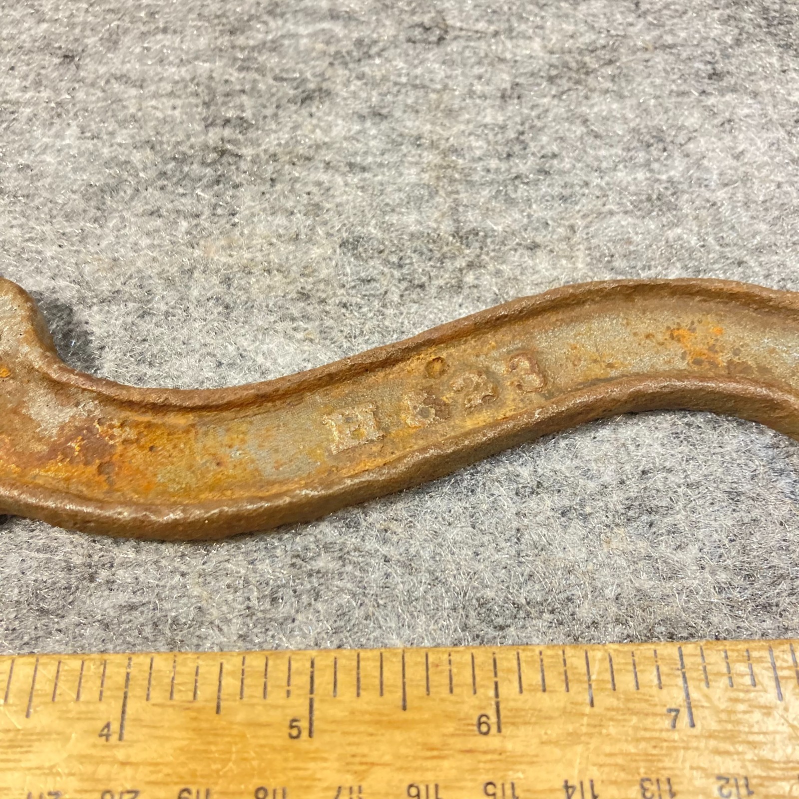Antique S Wrench #H523 Farm Auto Machinery Tool USA