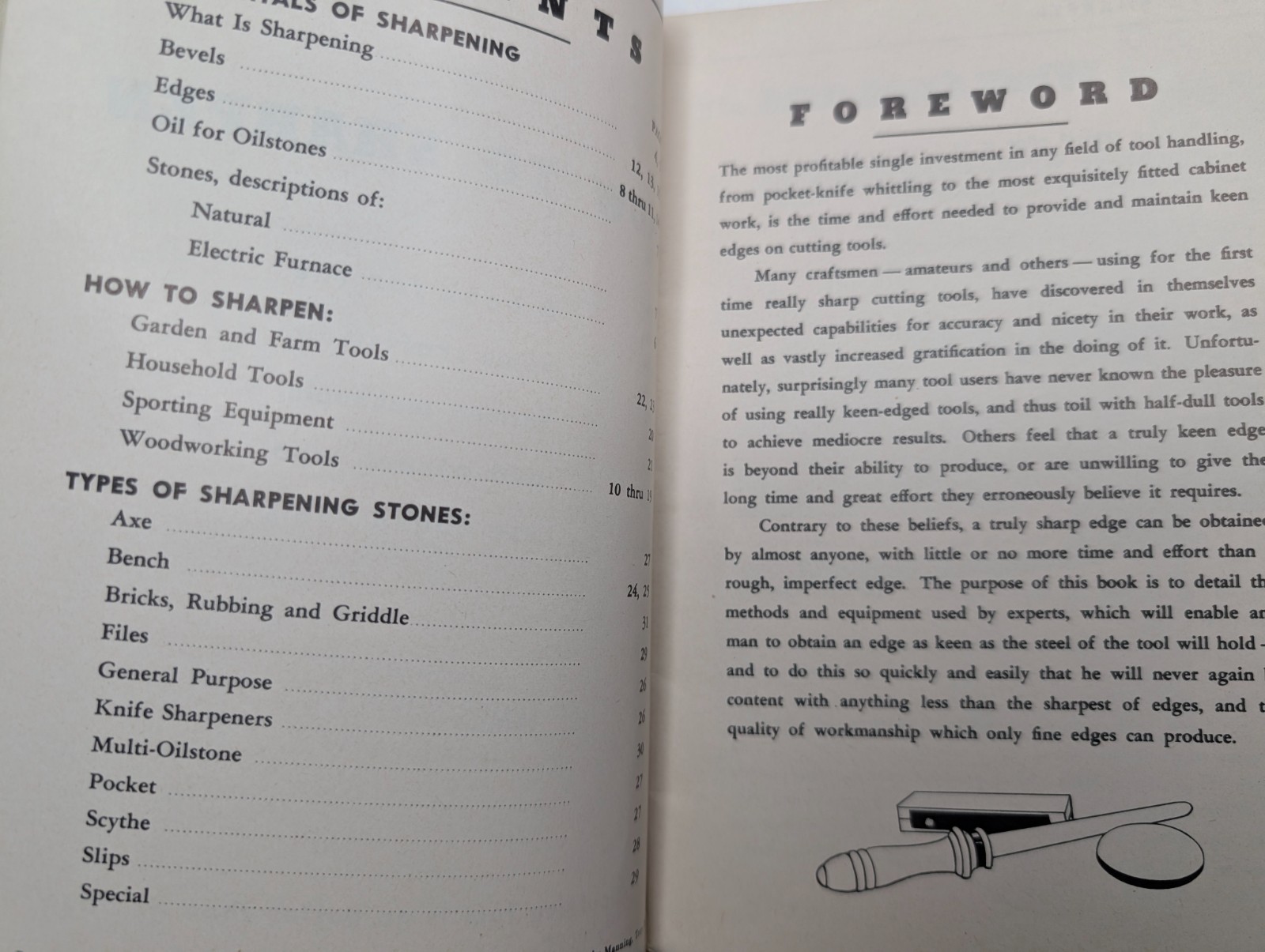 Vtg c1951 How To Sharpen Booklet Behr-Manning Norton Abrasives Tool Knife Axe
