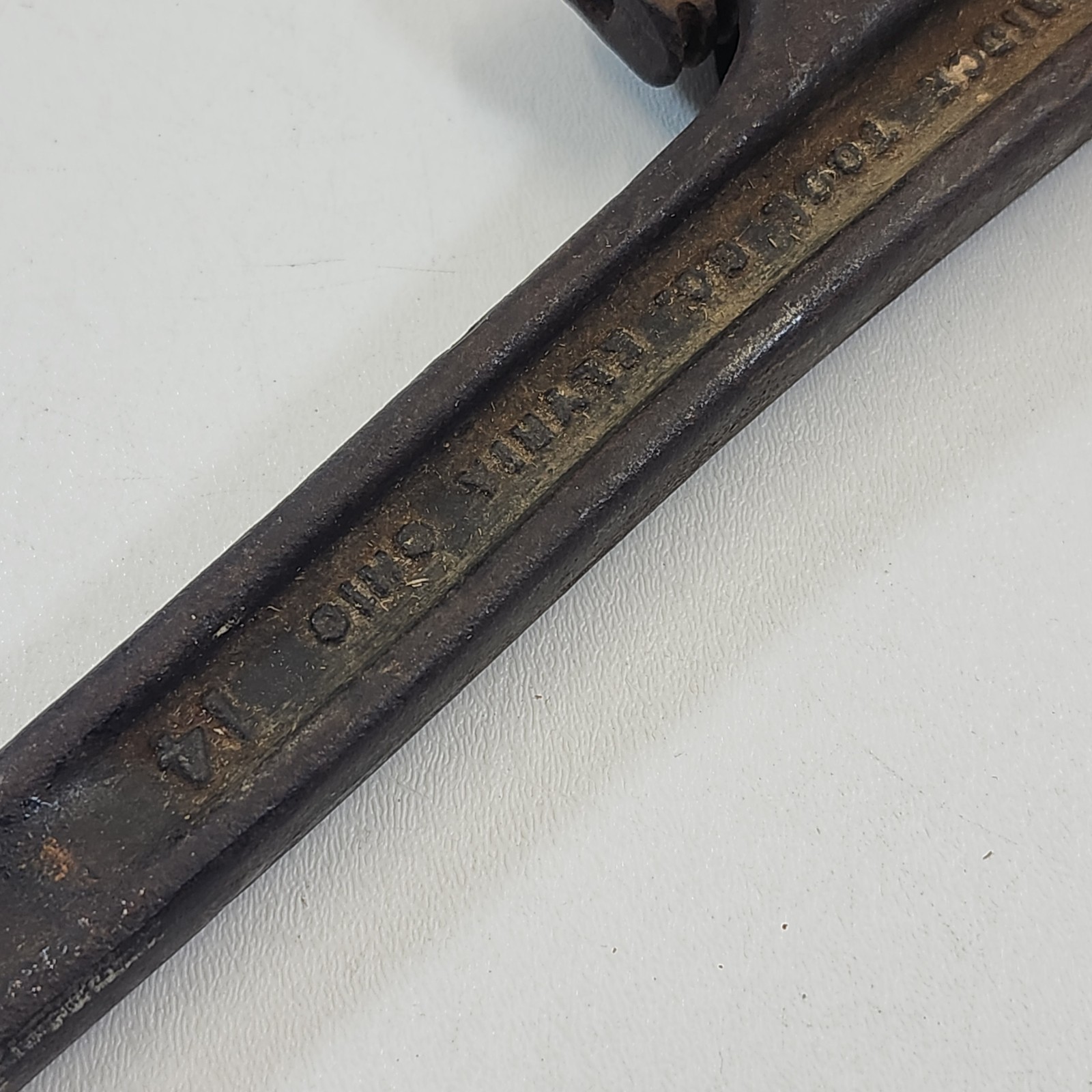 Rigid 14” Pipe Wrench Elyria Ohio Vintage Old Collectible Hand Ridge Tool Co