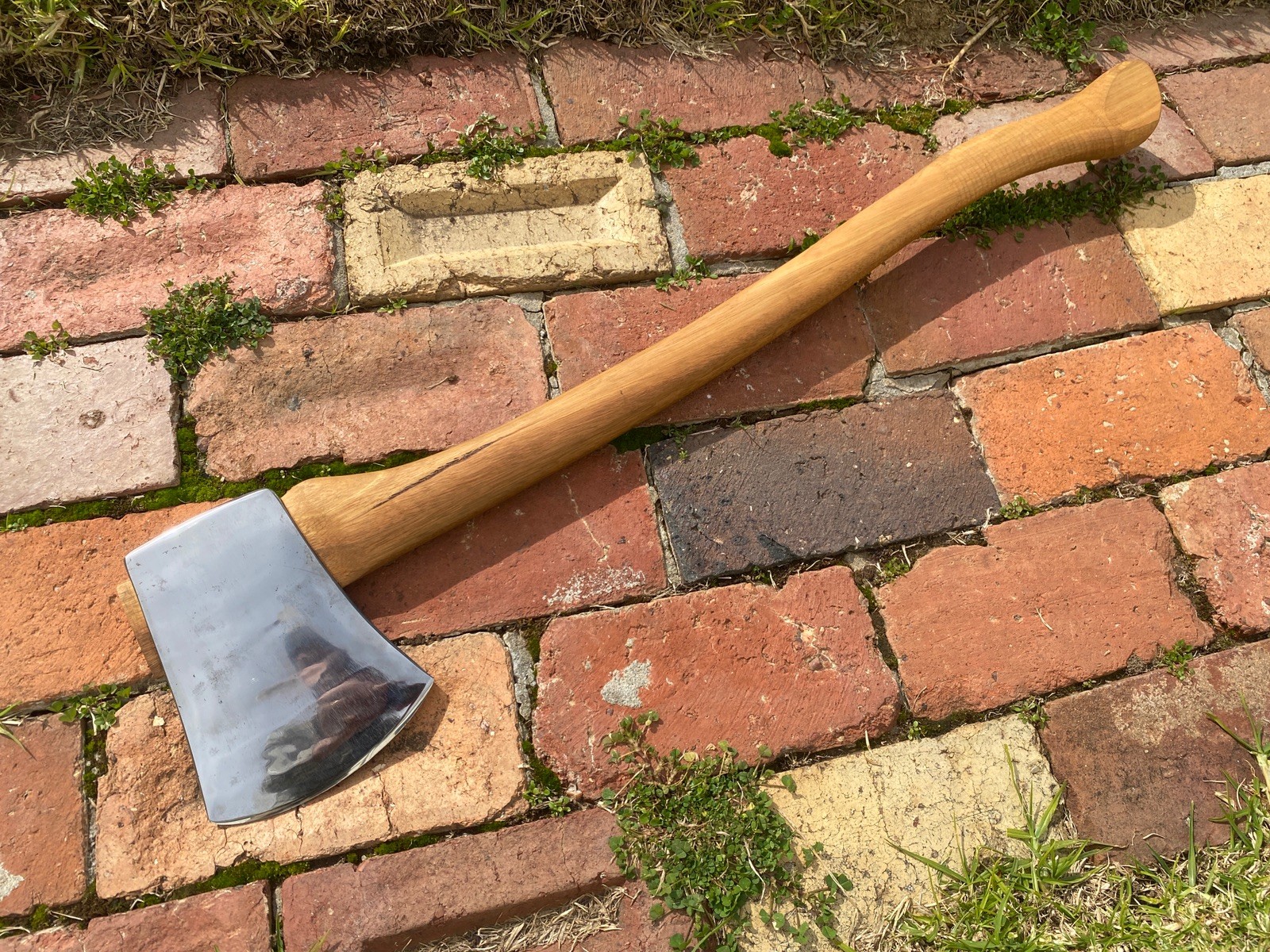 Vintage restored Australian Hytest 4&1/2lb Axe: New Spotted Gum Handle.