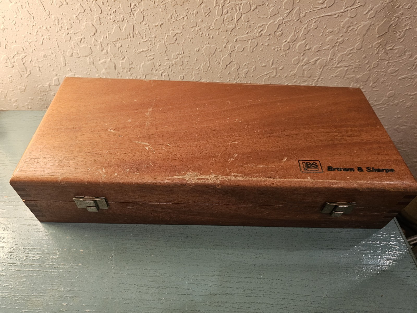 Vintage Brown & Sharpe Vernier Height Gauge #587 In Dovetailed Mahogany…