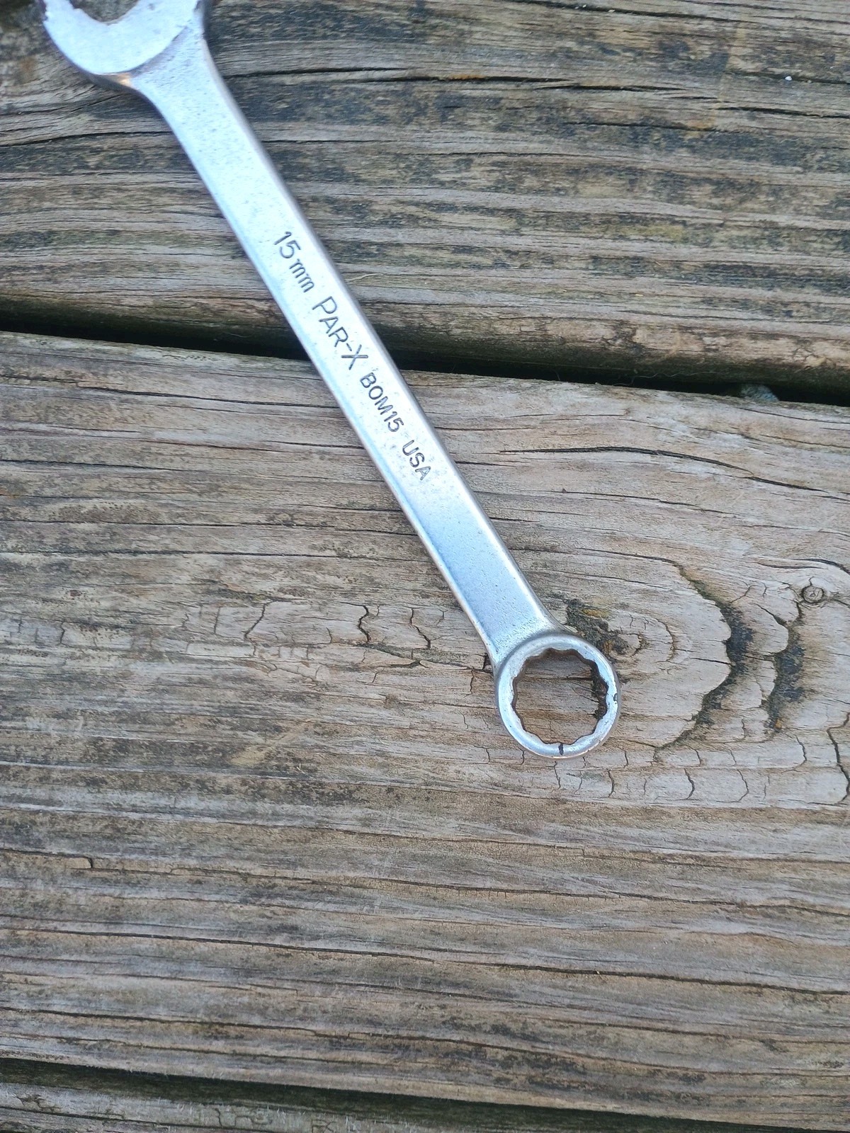 Vintage Par-X By Snap-on 15mm 12 Point Combination Wrench BOM15 USA