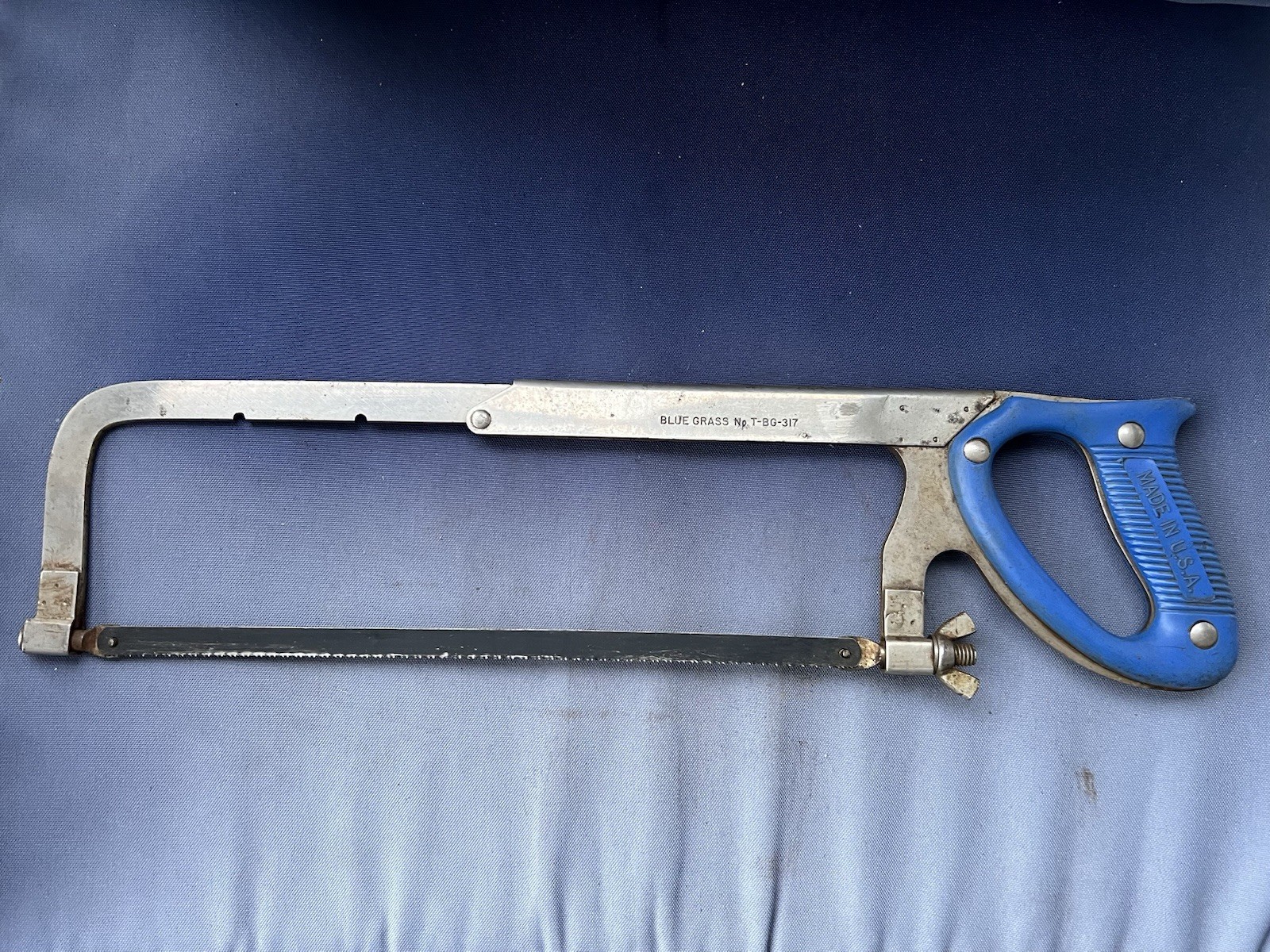 Vintage Belknap Bluegrass No. T-BG-317 Adjustable Length Hacksaw Saw