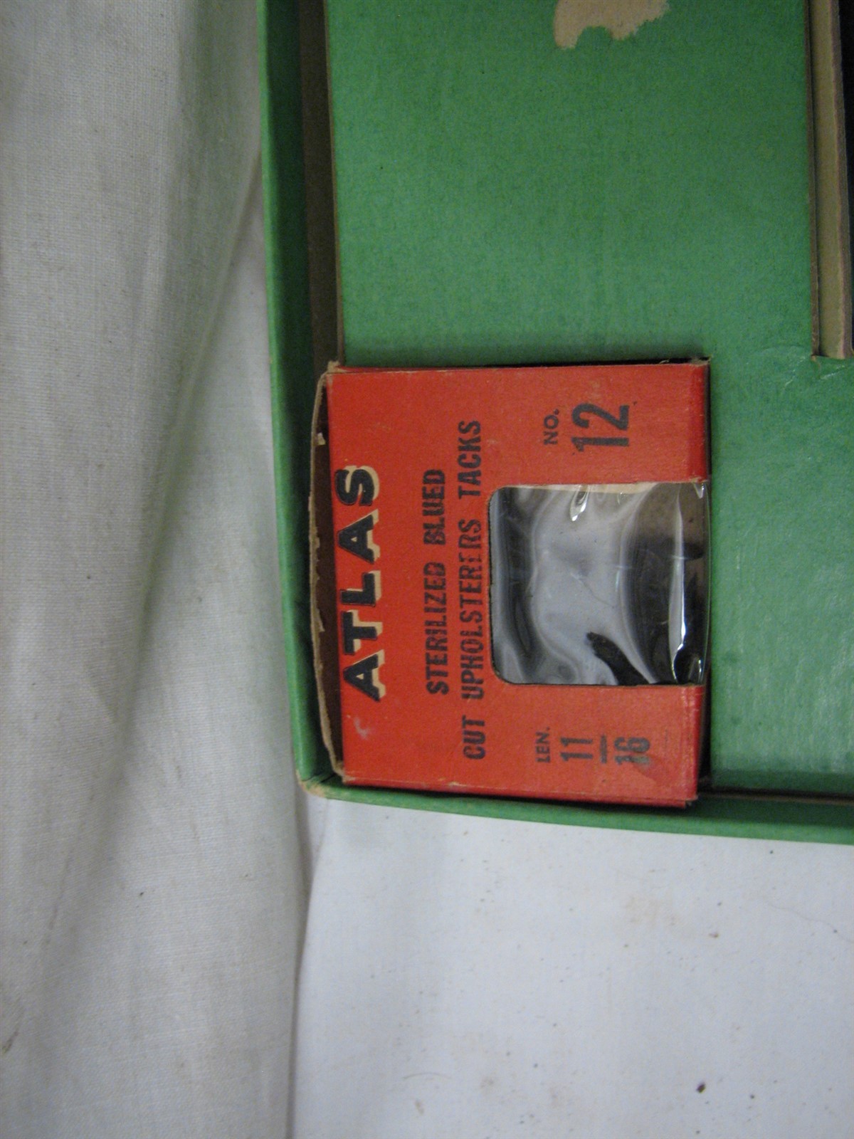 Vintage C.S. Osborne Home Upholstery Repair Kit w/Box Tack Hammer Tools