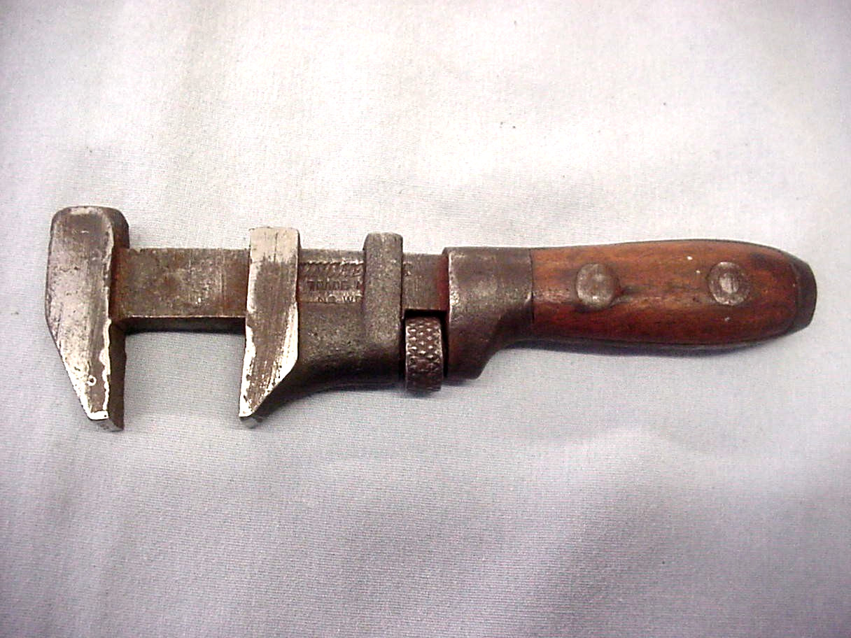 Winchester Monkey Wrench No. WB-6″ Vintage Adjustable Wood Handled Hand Tool