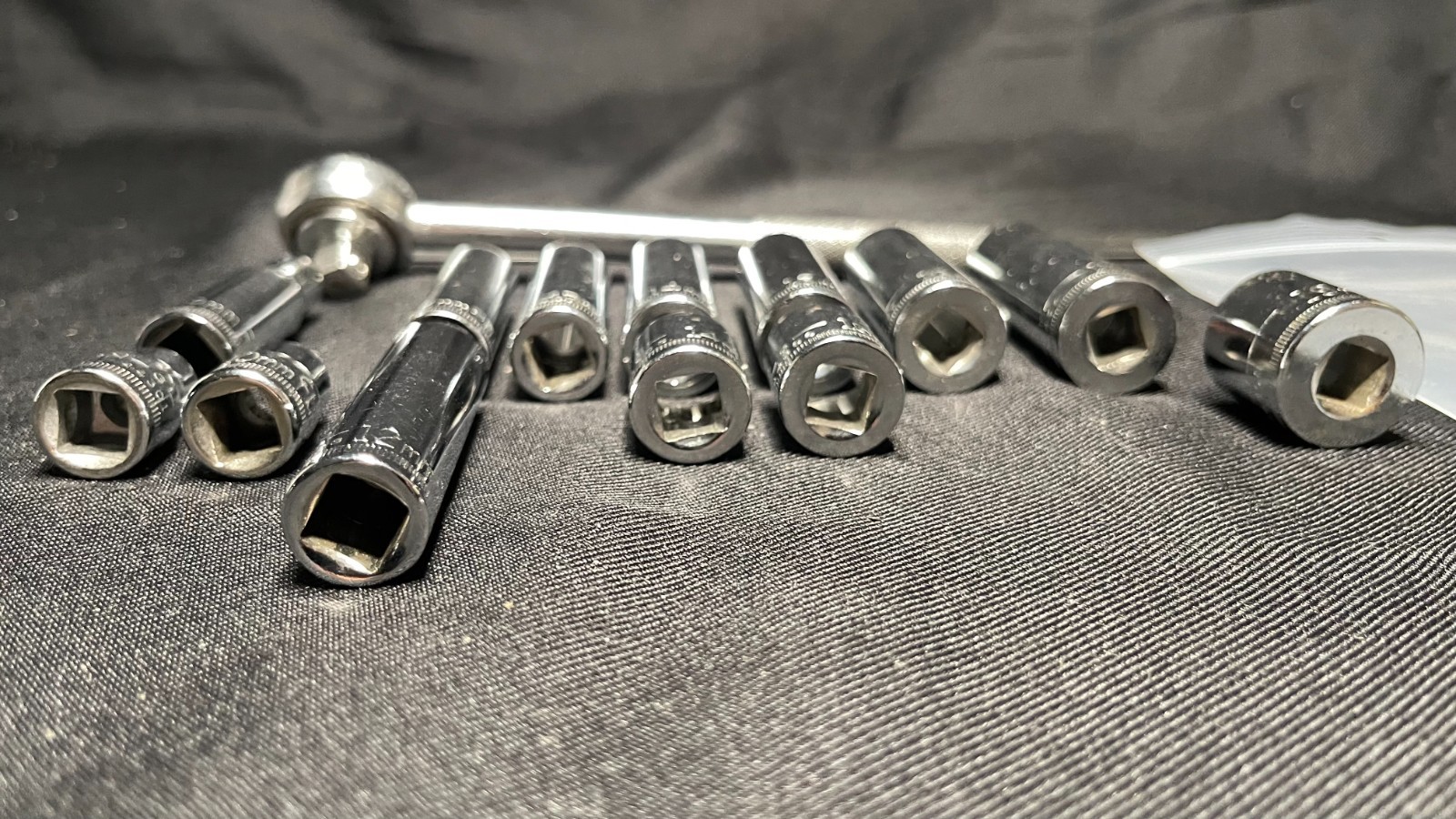 VTG Craftsman USA Metric 3/8in Socket Set 13 Pc Mixed -v- -g- Series w/Ratchet