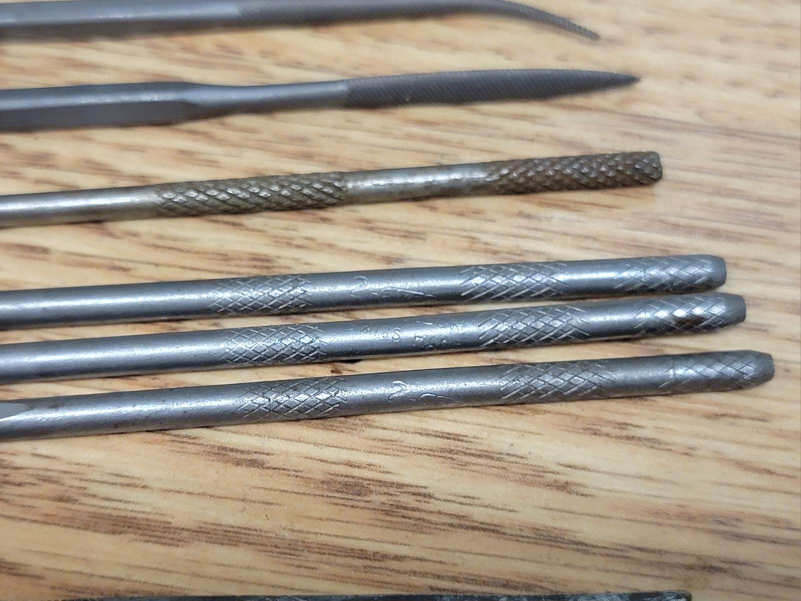 Vintage Nicholson Swiss Pattern XF Needle File Set & 6″ Riffler Hook Flat Files
