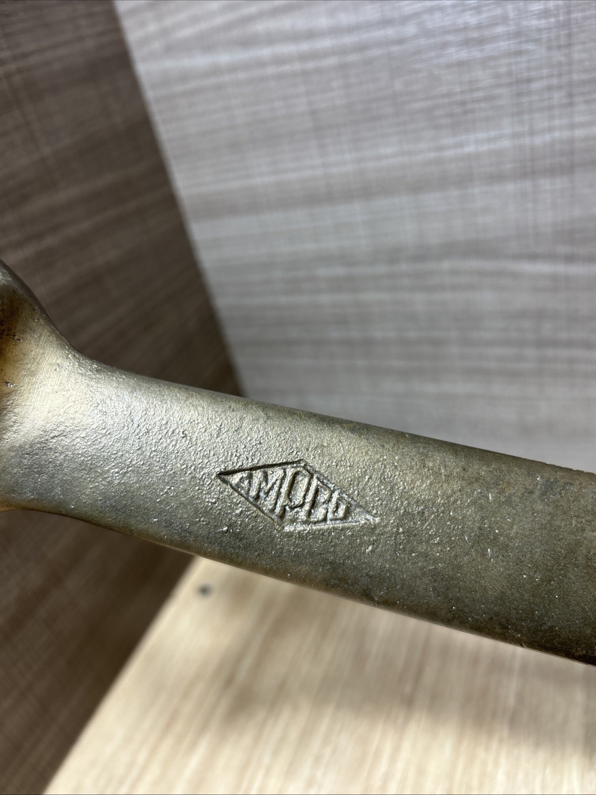 Vintage Ampco Solid Brass Wrench Large Open End 1-5/8, 1-1/4 Made USA None Spark
