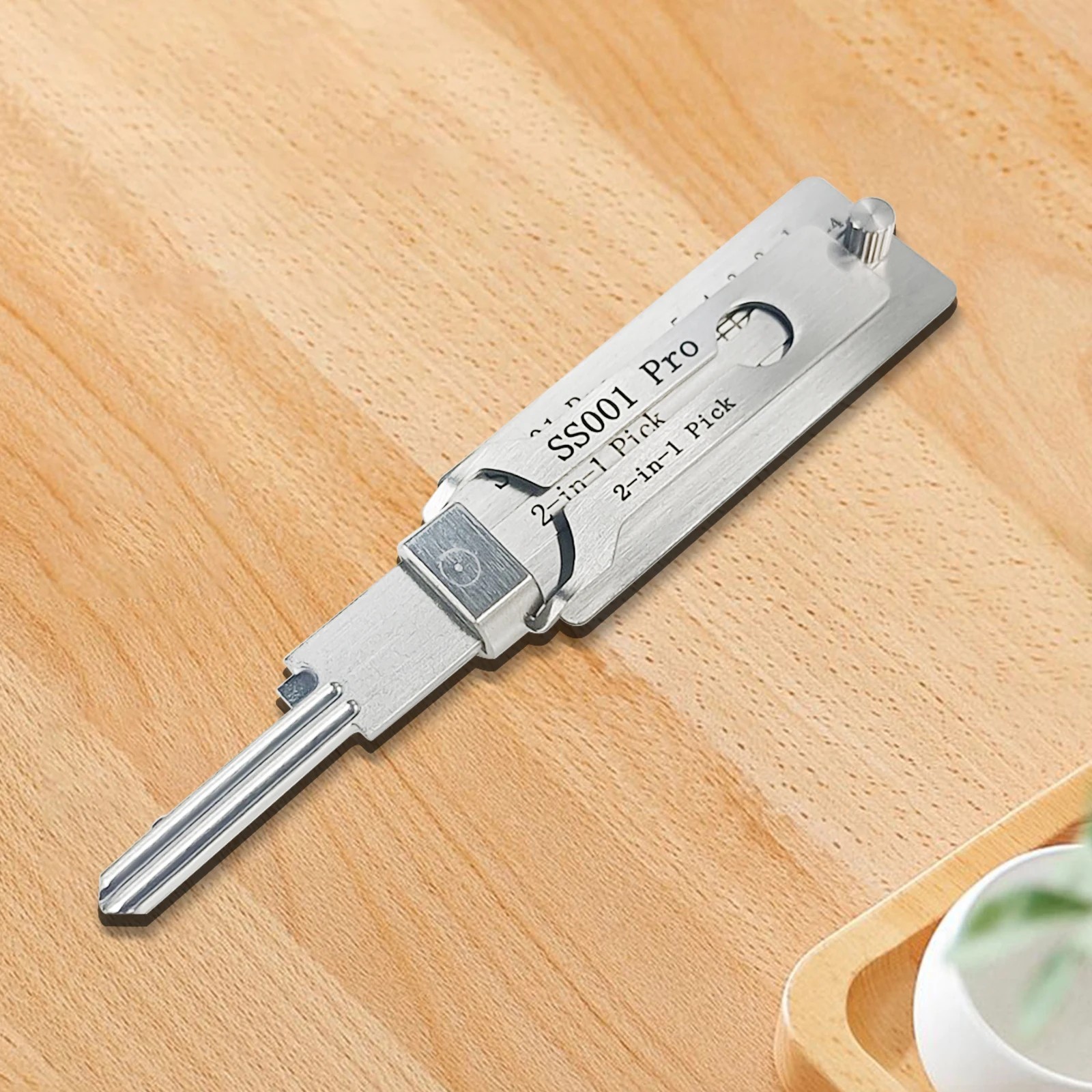 2-in-1 Stainless Steel Key Decoder SS001 PRO Lock Decoder Repair Tools-Free Ship