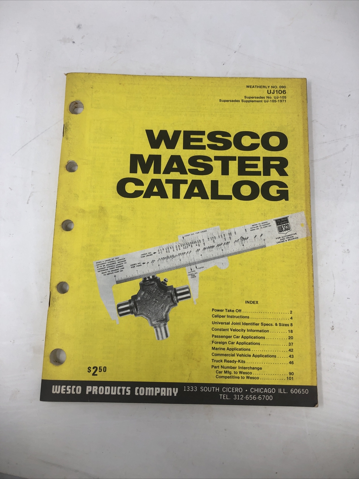 VINTAGE WESCO MASTER CATALOG UJ106 – PREOWNED