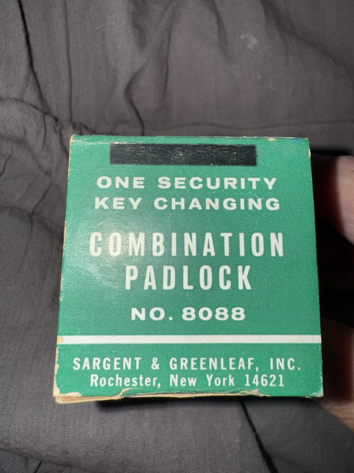 SARGENT & GREENLEAF Inc. 8088 Vintage Combination Padlock Box and Key New In Box