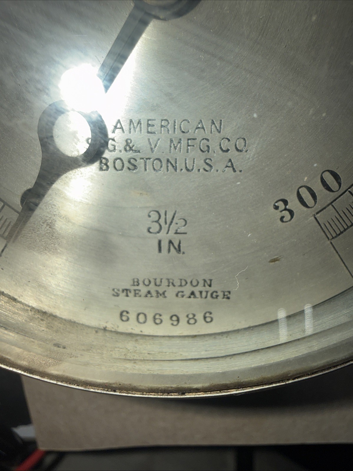 American S G & V Boston Steam Punk Test Gauge Bourdon Nice Condition Used